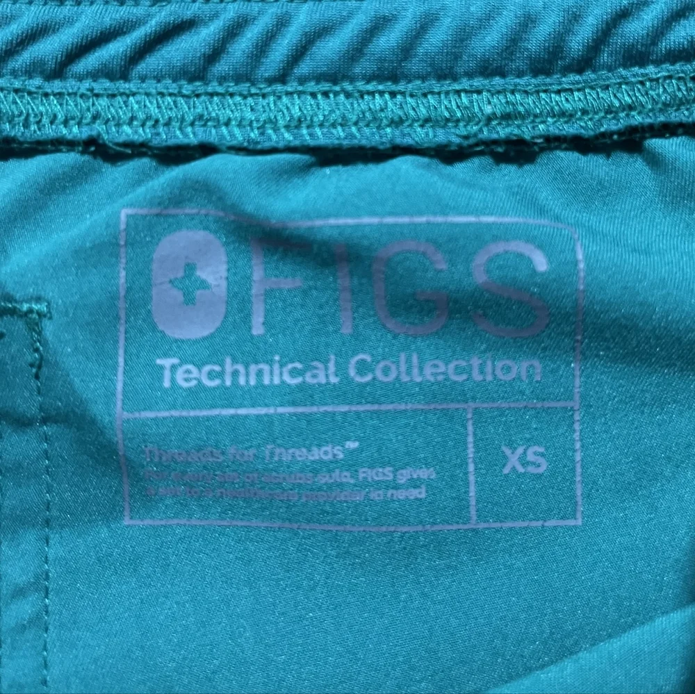 FIGS UNISEX Nursing DR Technical Collection Green Scrubs Pants Bootcut Size XS‎